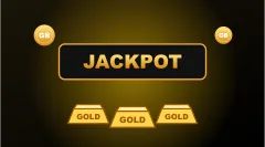 Kumulacje Złoty napis JACKPOT i sztabki – gry z kumulacją